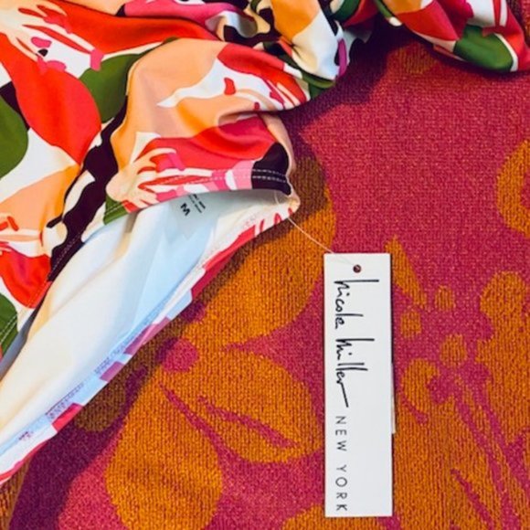 Nicole Miller High Waisted Floral Bikini Bottom - NWT - Picture 4 of 9